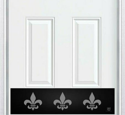 Fleur De Lis Engraved Door Kick Plate - Classic French Entrance Protection