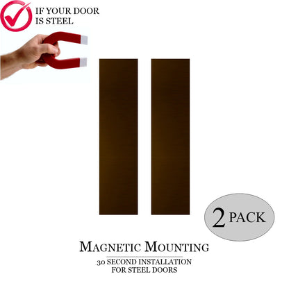 Traditional Door Push Plates - Multiple Finish & Size Options
