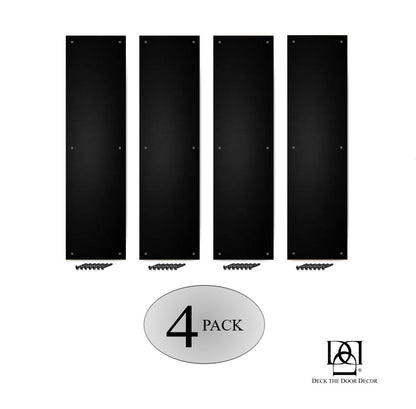 Traditional Door Push Plates - Multiple Finish & Size Options