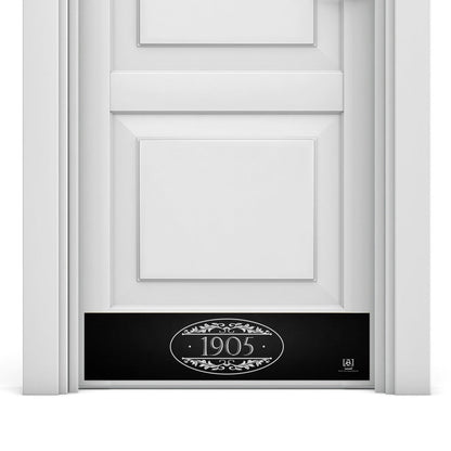 Southern Roots Home Address Door Kick Plate - Custom Engraved House Numbers