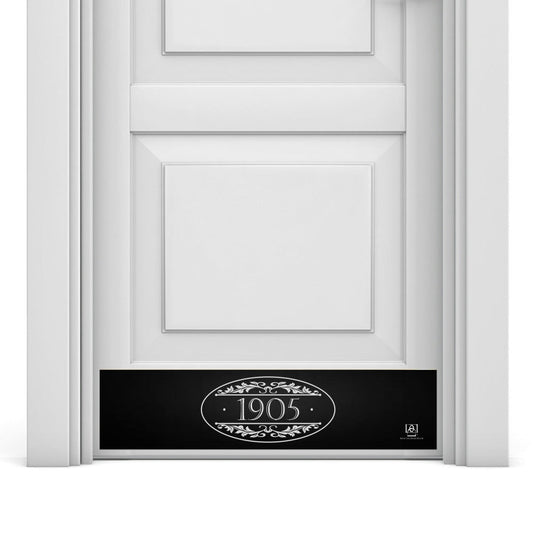 Southern Roots Home Address Door Kick Plate - Custom Engraved House Numbers