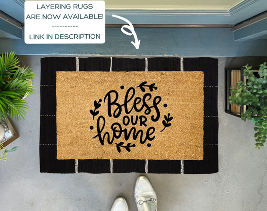 Bless Our Home Outdoor Welcome Mat