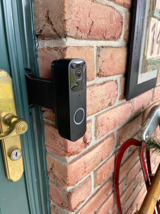 Narrow Doorbell Brick Extension Mount | Blink Doorbell | 9/16in Wide - Full Offset to clear the door