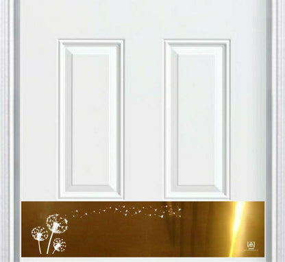 Dandelion Wish Engraved Door Kick Plate - Whimsical Entrance Protection