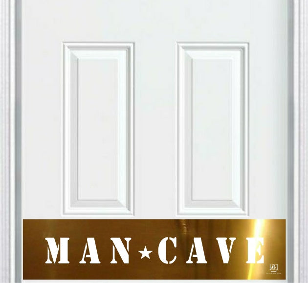 Man Cave Engraved Door Kick Plate - Ultimate Retreat Entrance Protection