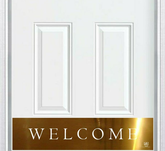 Traditional Welcome Engraved Door Kick Plate - Classic Entrance Protection