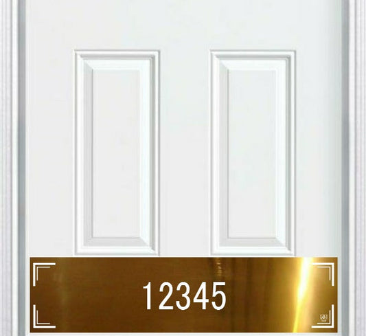Minimalist Home Address Door Kick Plate - Custom Engraved House Numbers