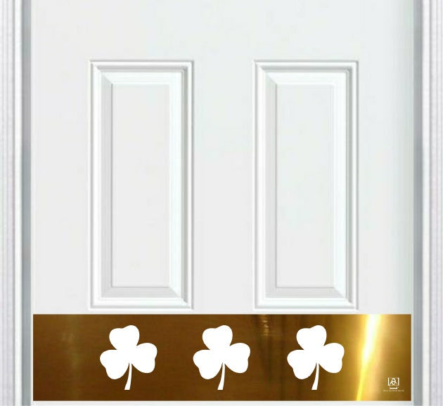 Shamrock Engraved Door Kick Plate - Irish Pride Entrance Protection