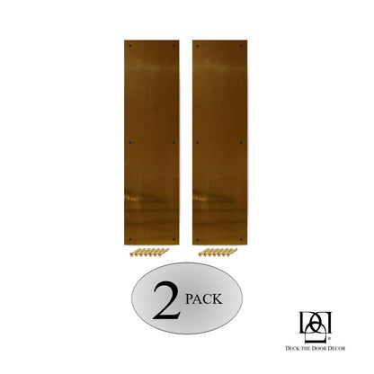 Traditional Door Push Plates - Multiple Finish & Size Options