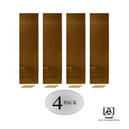 Traditional Door Push Plates - Multiple Finish & Size Options