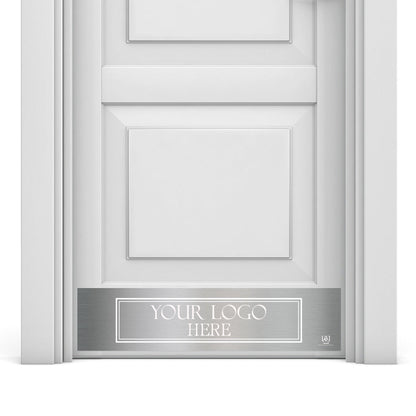 Custom Engraved Door Kick Plate with Business Logo – Commercial Grade
