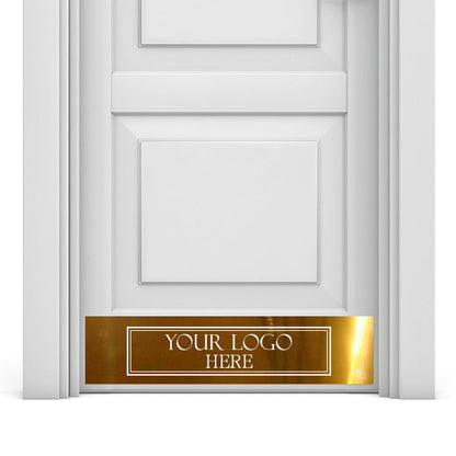 Custom Engraved Door Kick Plate with Business Logo – Commercial Grade