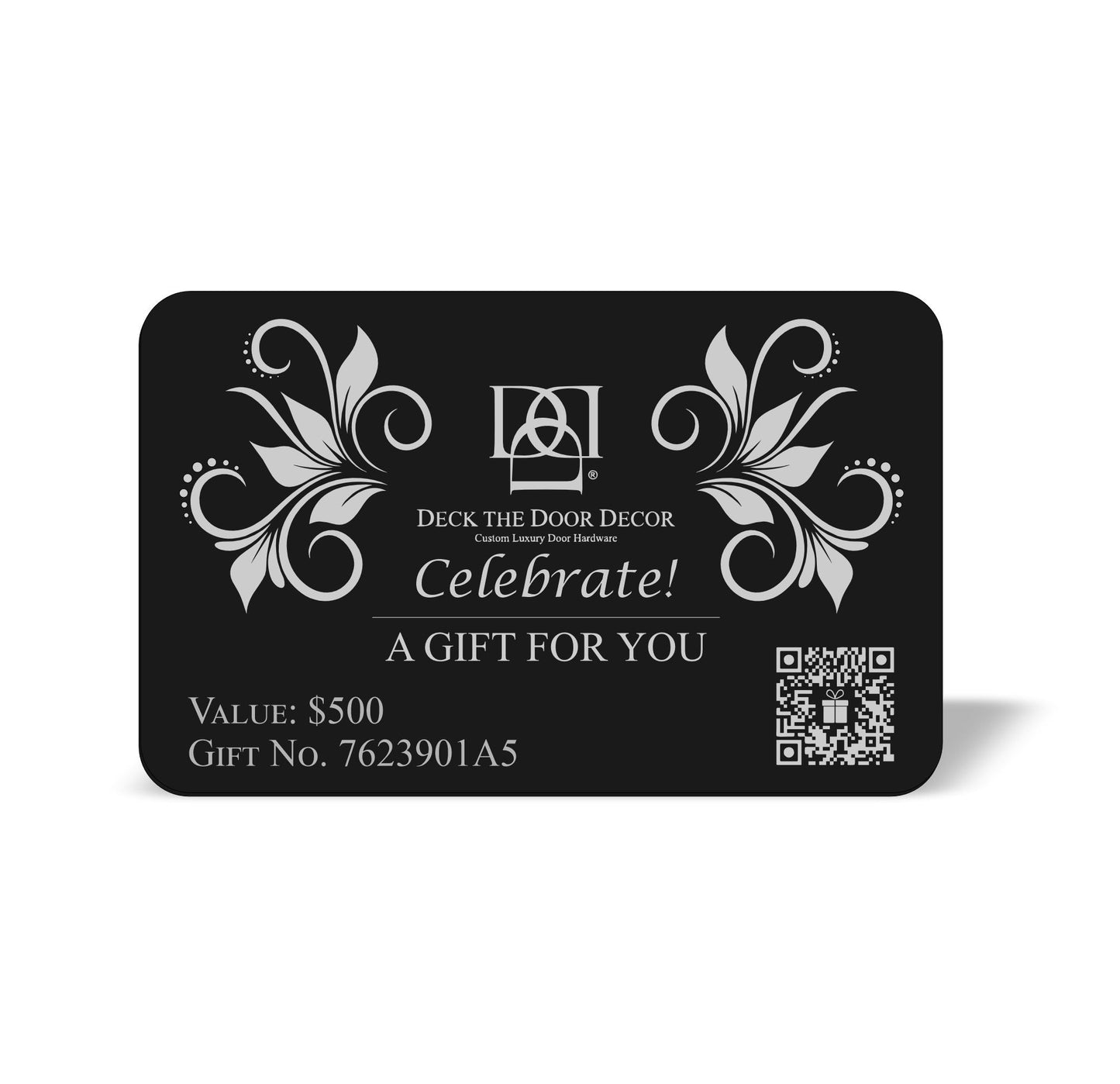 Luxury Engraved Gift Plaque – Anodized Aluminum, Multiple Designs & Values
