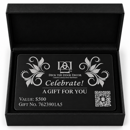 Luxury Engraved Gift Plaque – Anodized Aluminum, Multiple Designs & Values
