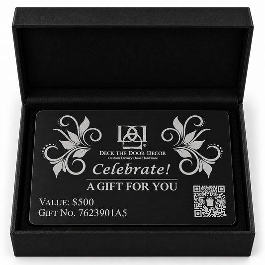 Luxury Engraved Gift Plaque – Anodized Aluminum, Multiple Designs & Values