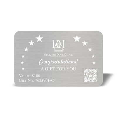 Luxury Engraved Gift Plaque – Anodized Aluminum, Multiple Designs & Values