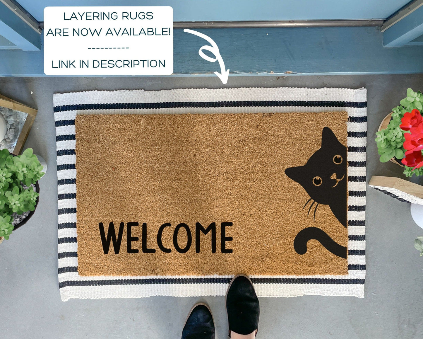 Funny Cat Coir Doormat