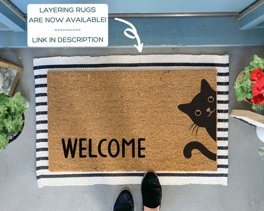 Funny Cat Coir Doormat