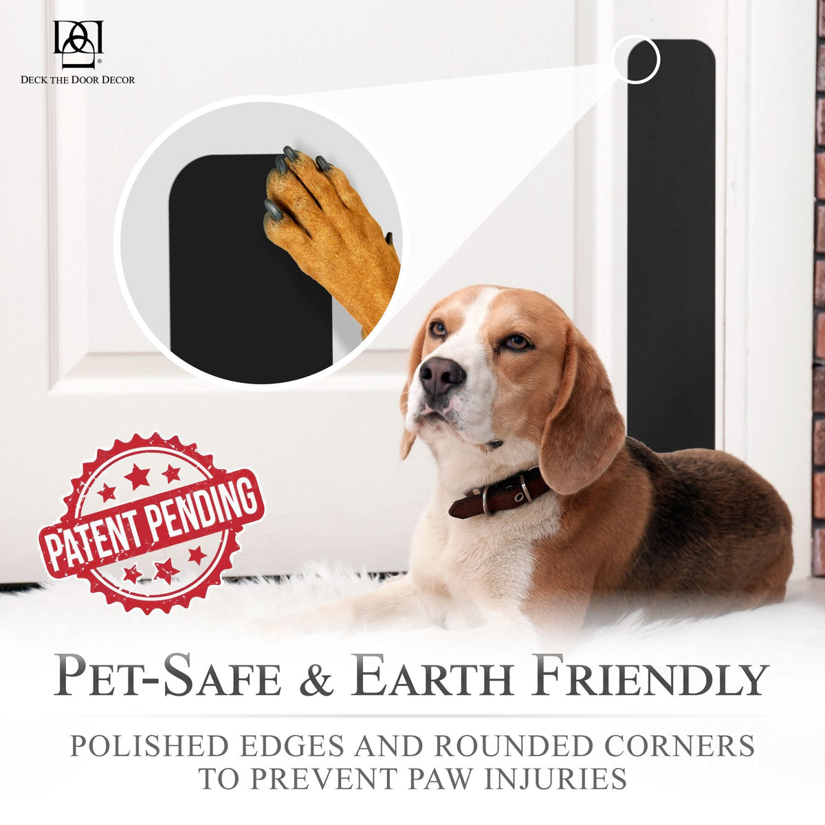 Welcome Paw Engraved Dog Scratch Protection Plate – Premium Door Guard