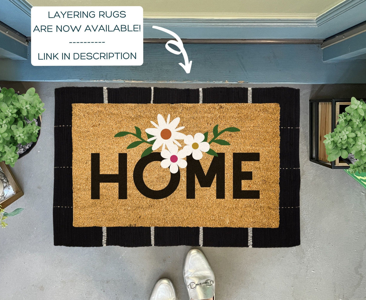 Home Daisy Floral Doormat