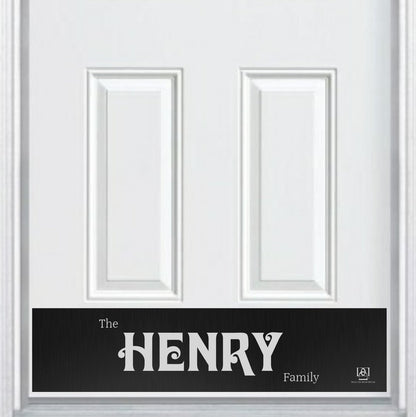 Davida Last Name Monogram Engraved Door Kick Plate — Personalized Elegant Protection