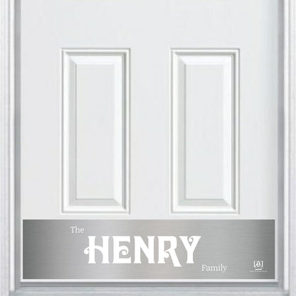 Davida Last Name Monogram Engraved Door Kick Plate — Personalized Elegant Protection