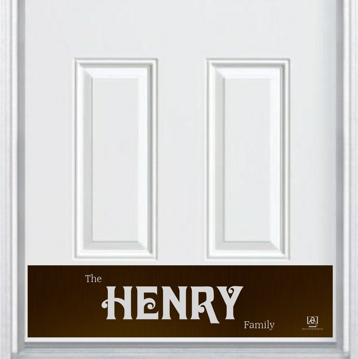 Davida Last Name Monogram Engraved Door Kick Plate — Personalized Elegant Protection