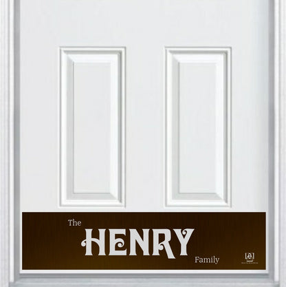 Davida Last Name Monogram Engraved Door Kick Plate — Personalized Elegant Protection