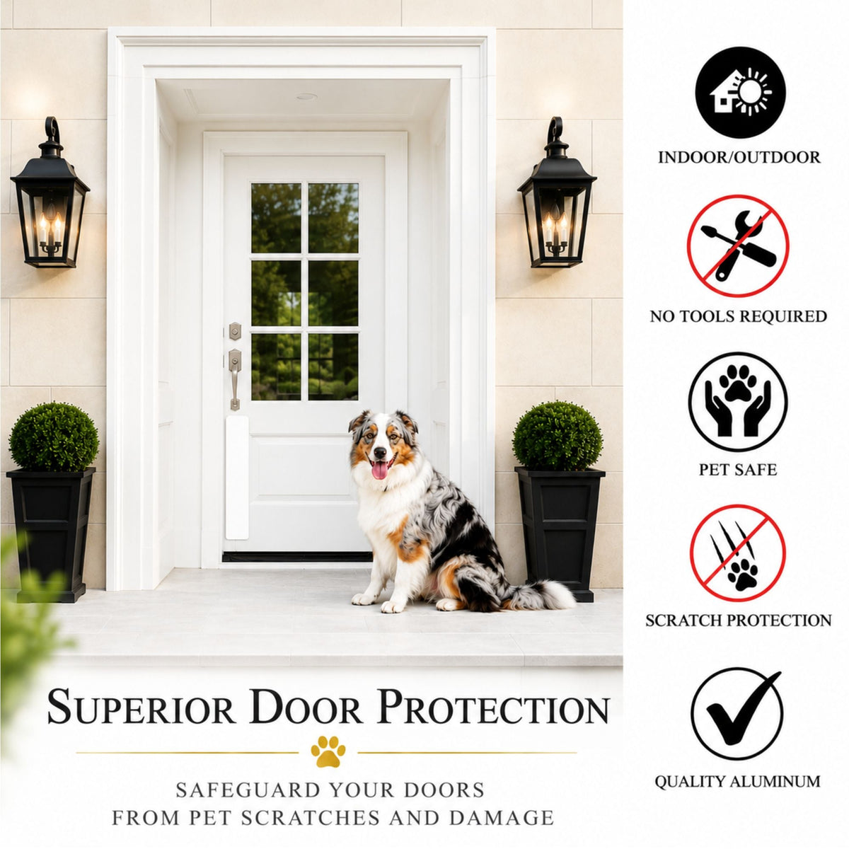 Dog Scratch Protection Door Plate – Premium Pet-Safe Door Guard