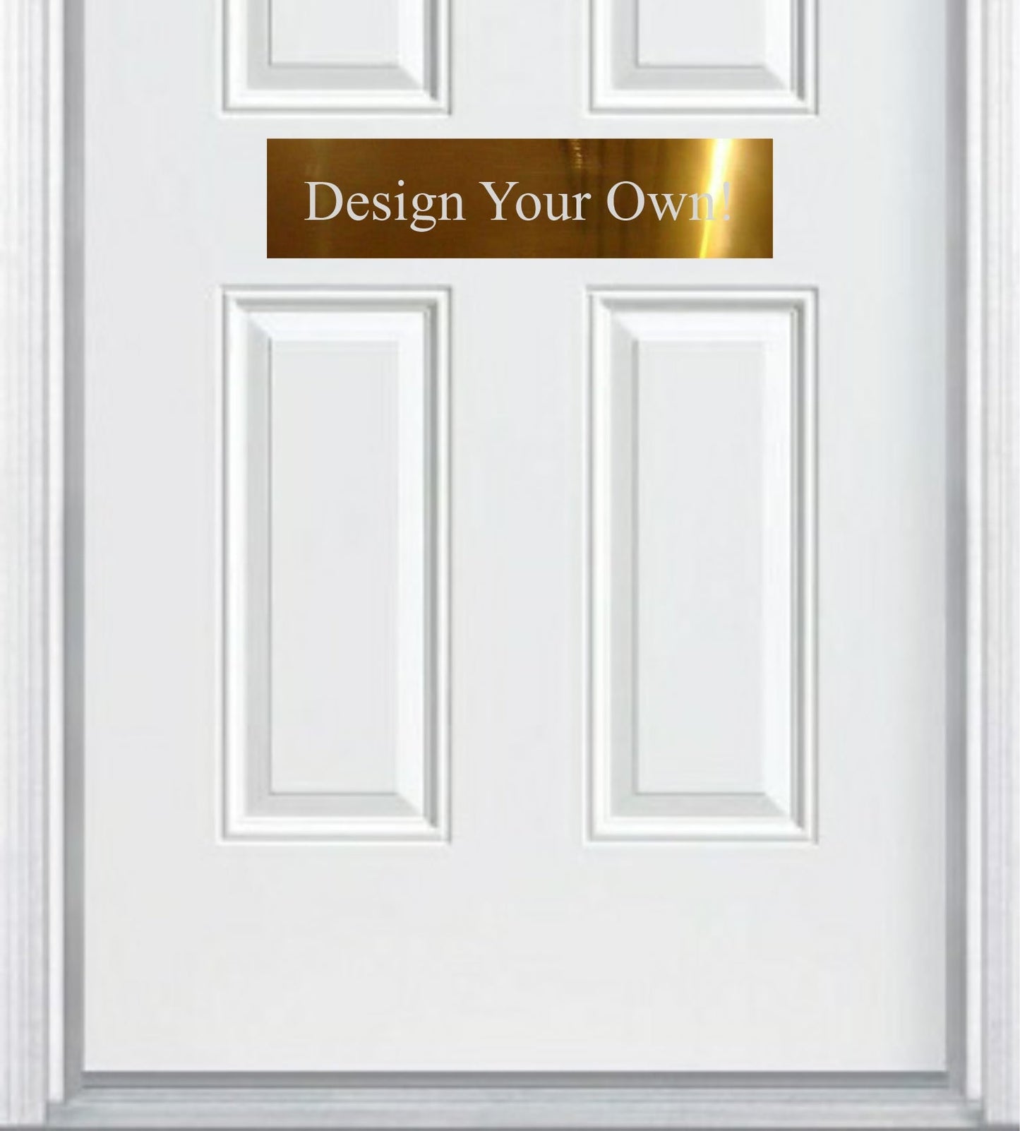 Custom Engraved Accent Door Plate - Personalize Your Entrance