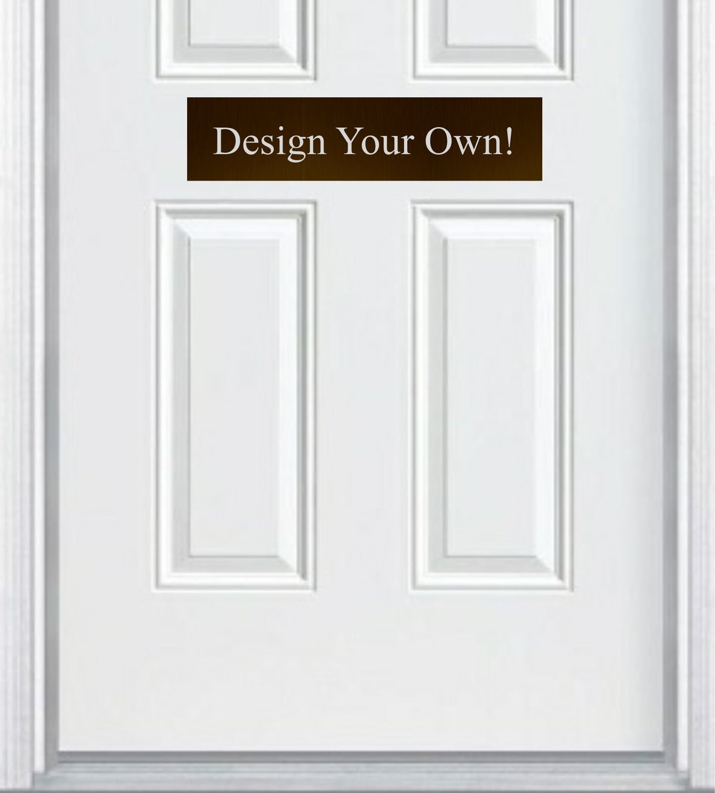 Custom Engraved Accent Door Plate - Personalize Your Entrance