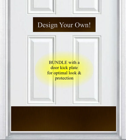 Custom Engraved Accent Door Plate - Personalize Your Entrance