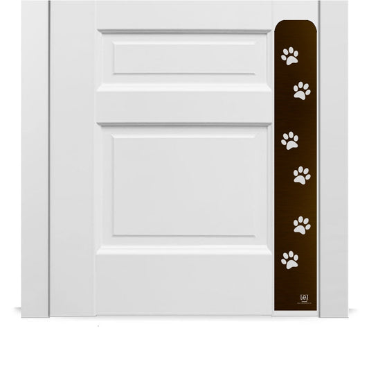 Paw Print Engraved Dog Scratch Protection Plate – Premium Door Guard