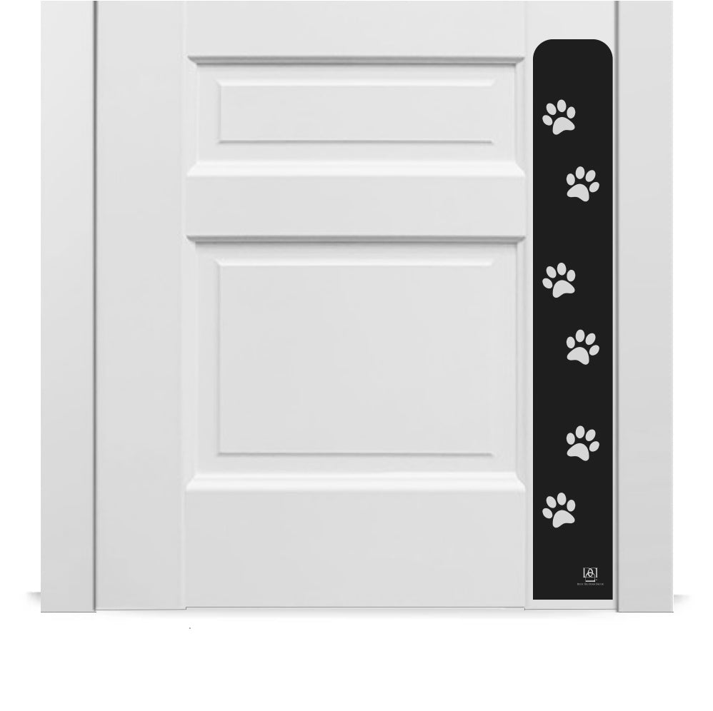 Paw Print Engraved Dog Scratch Protection Plate – Premium Door Guard