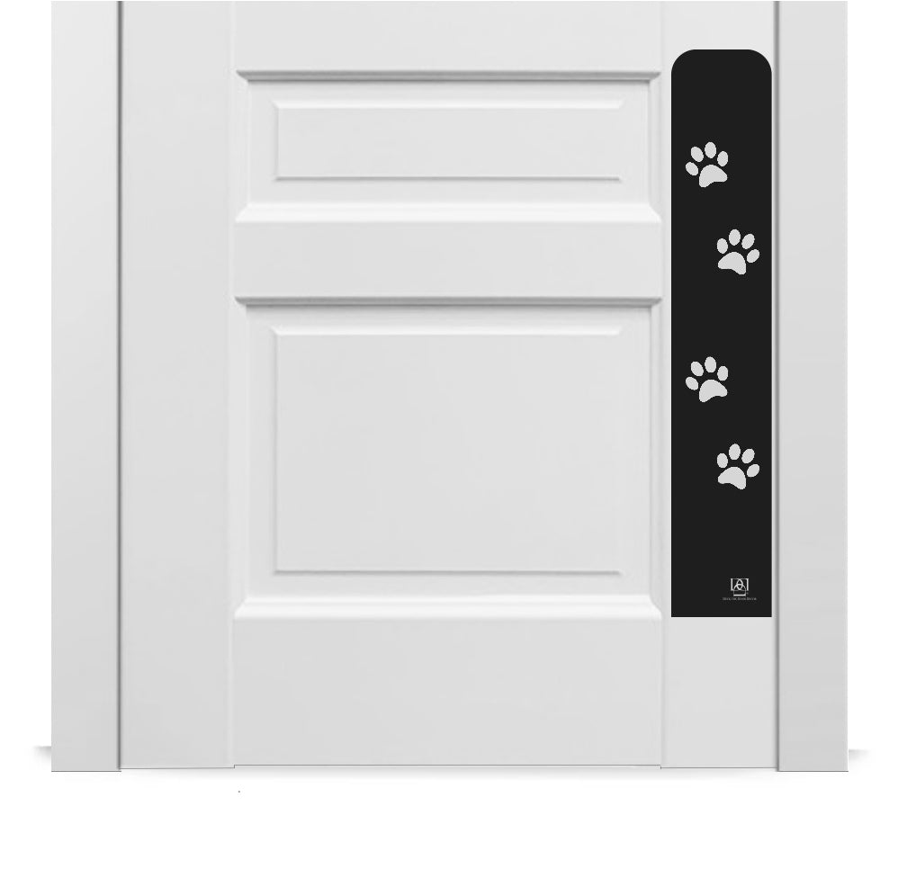Paw Print Engraved Dog Scratch Protection Plate – Premium Door Guard