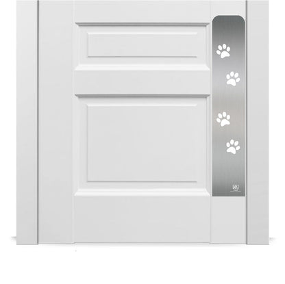 Paw Print Engraved Dog Scratch Protection Plate – Premium Door Guard