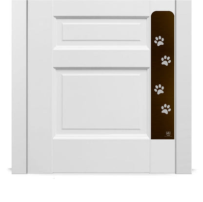 Paw Print Engraved Dog Scratch Protection Plate – Premium Door Guard