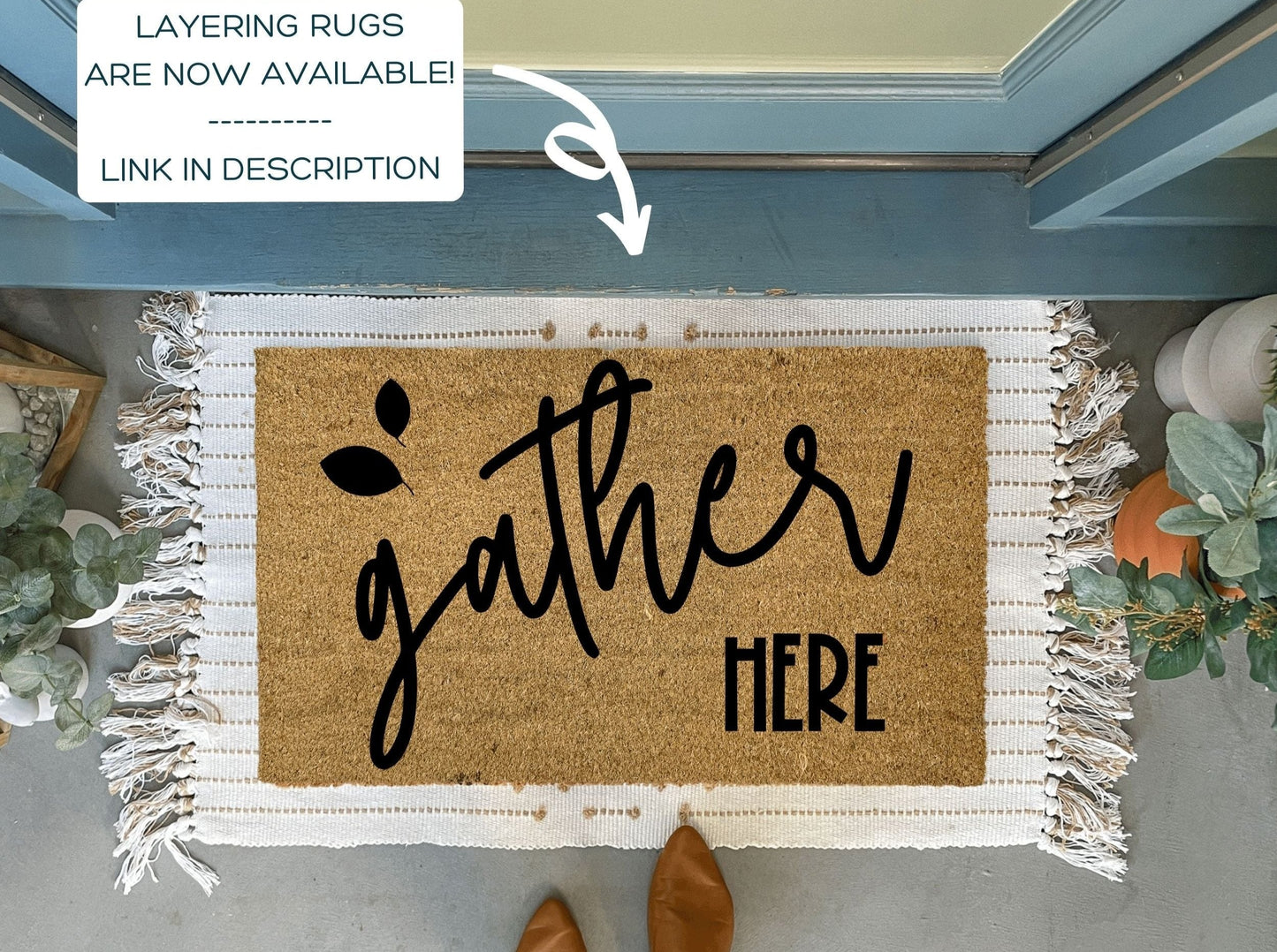 Gather Here Fall Welcome Mat