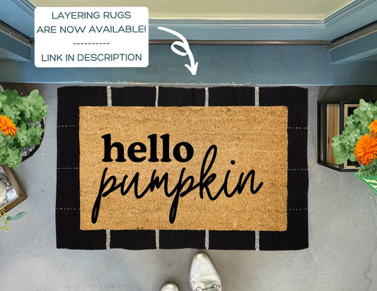Hello Pumpkin Funny Fall Doormat