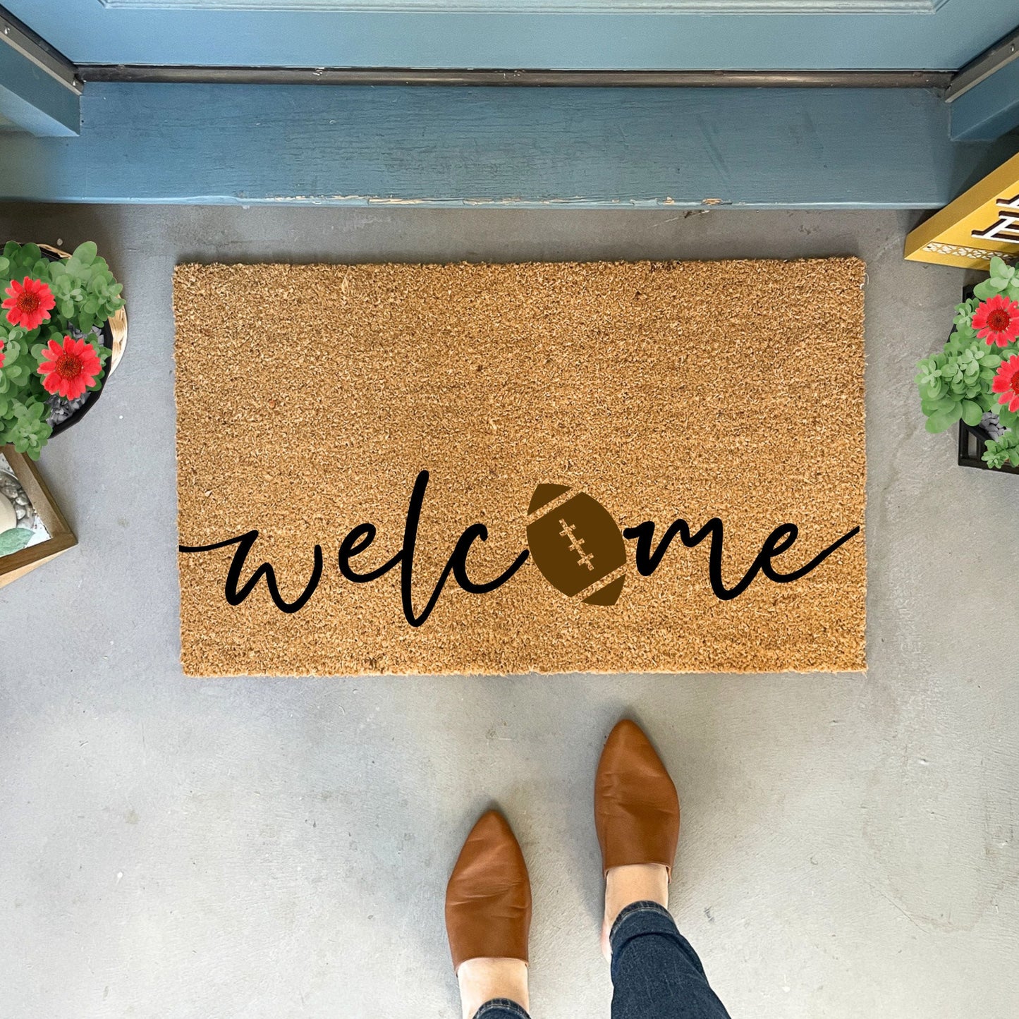 Football Coir Doormat
