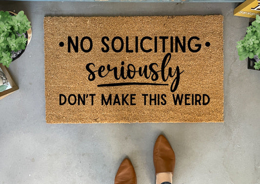 Funny No Soliciting Doormat
