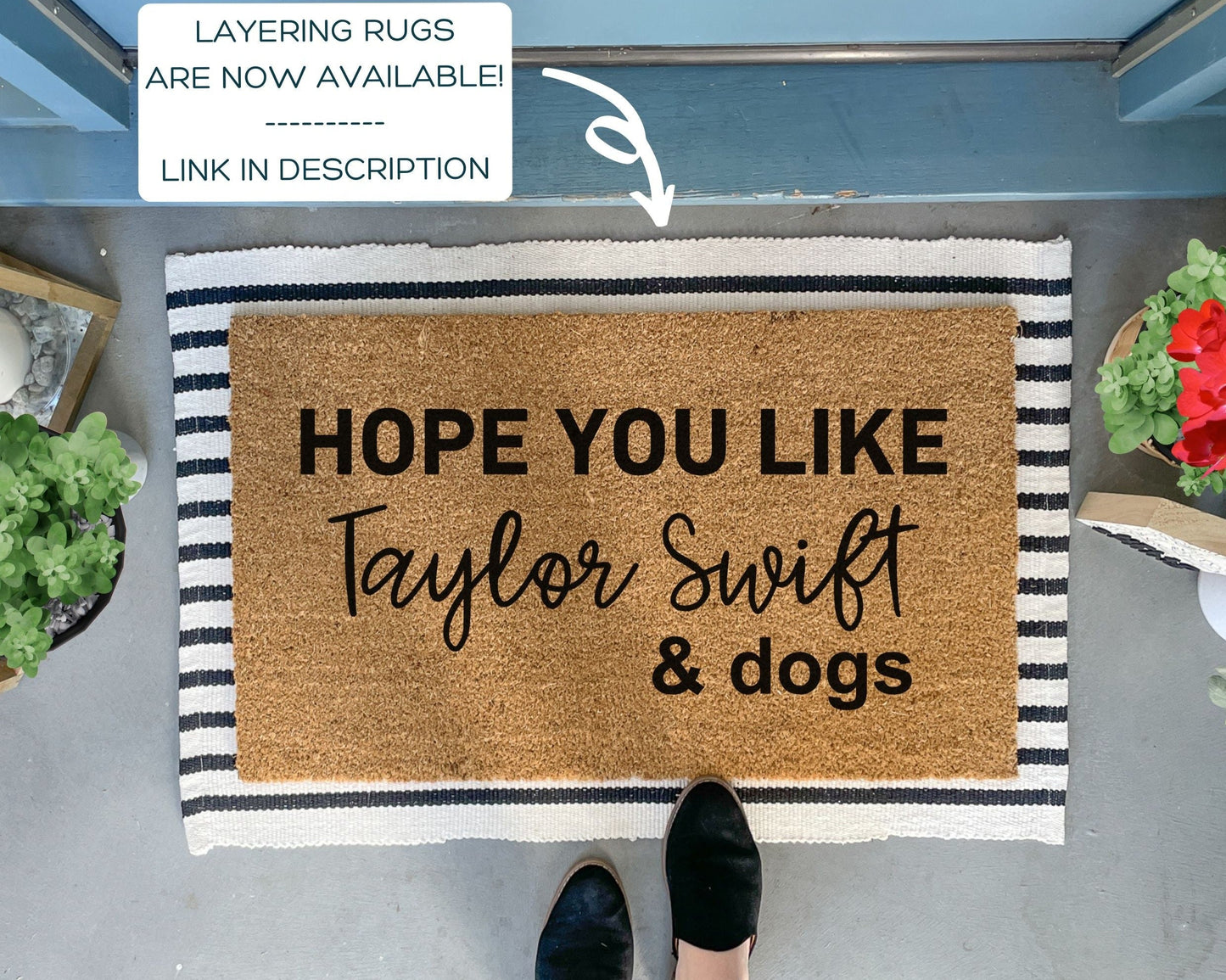 Hope You Like Taylor Swift and Dogs Funny Doormat