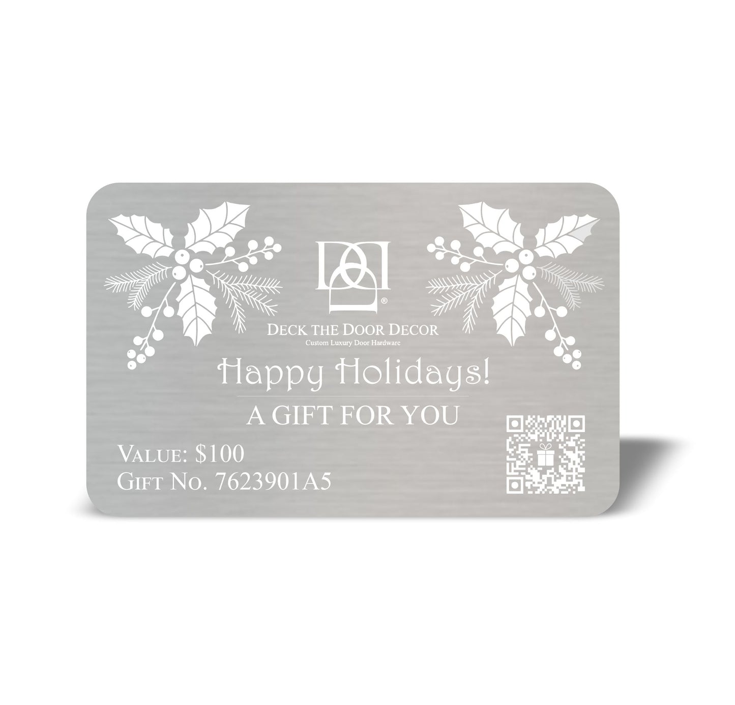 Luxury Engraved Gift Plaque – Anodized Aluminum, Multiple Designs & Values