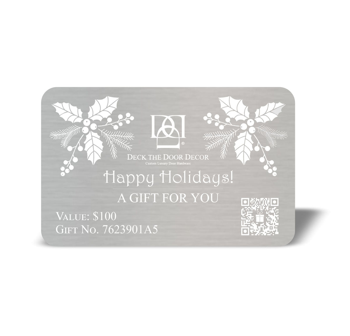 Luxury Engraved Gift Plaque – Anodized Aluminum, Multiple Designs & Values