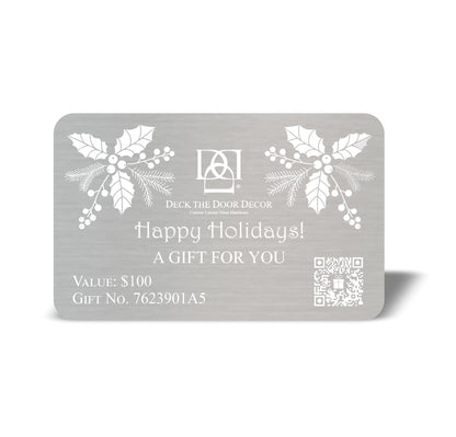 Luxury Engraved Gift Plaque – Anodized Aluminum, Multiple Designs & Values