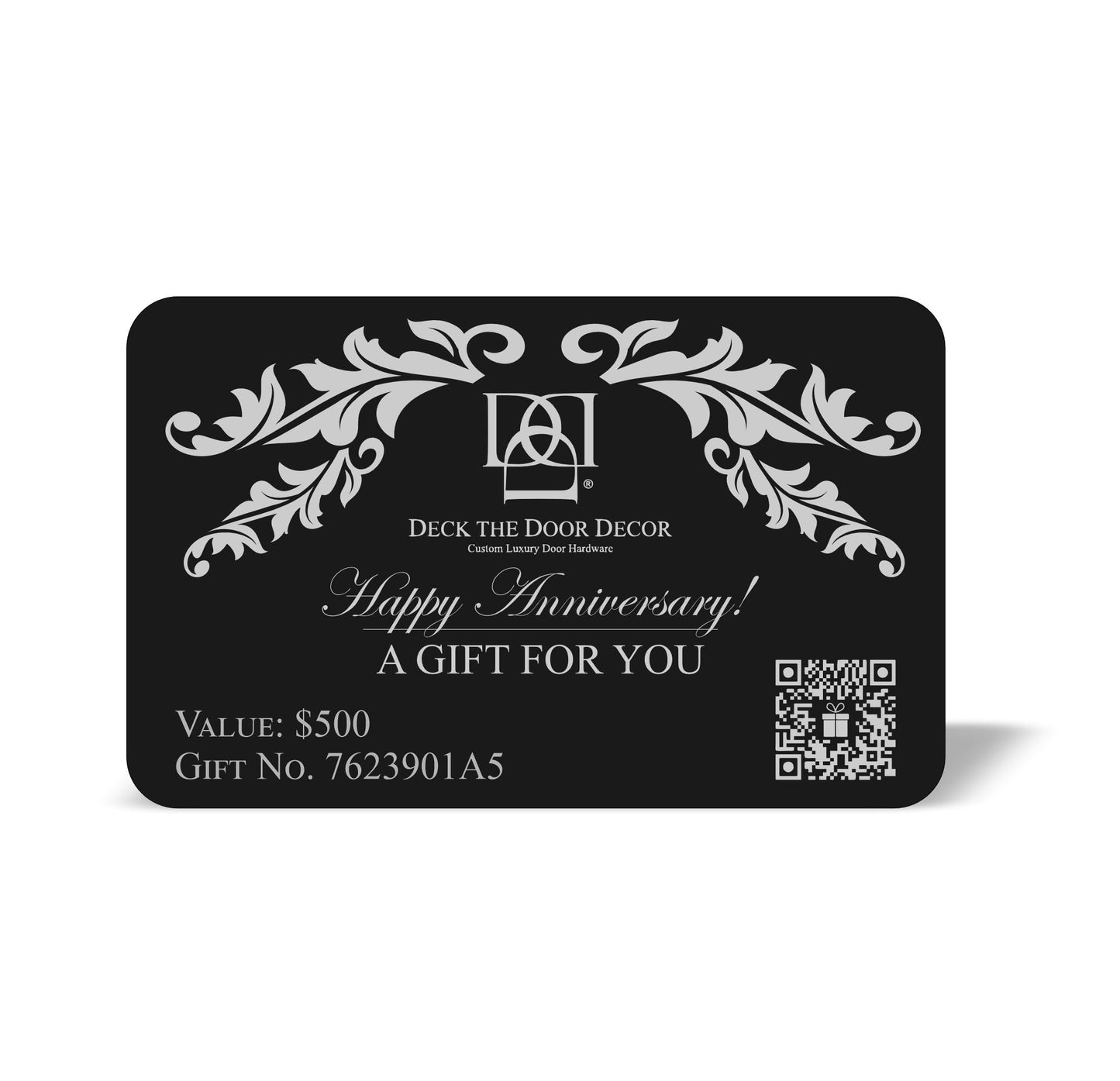 Luxury Engraved Gift Plaque – Anodized Aluminum, Multiple Designs & Values
