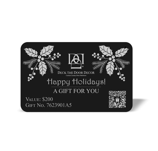 Luxury Engraved Gift Plaque – Anodized Aluminum, Multiple Designs & Values