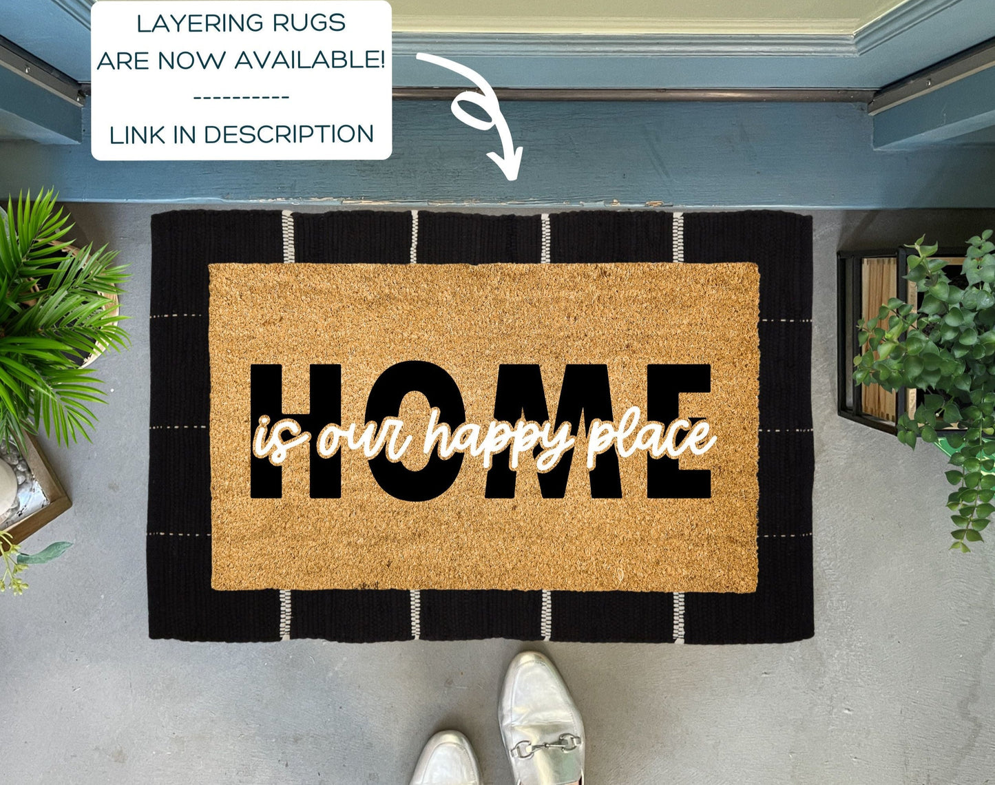 Home is our Happy Place Outdoor Door Mat