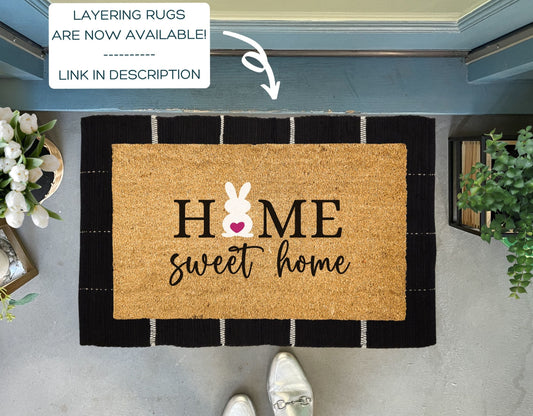 Home Sweet Home Easter Bunny Doormat