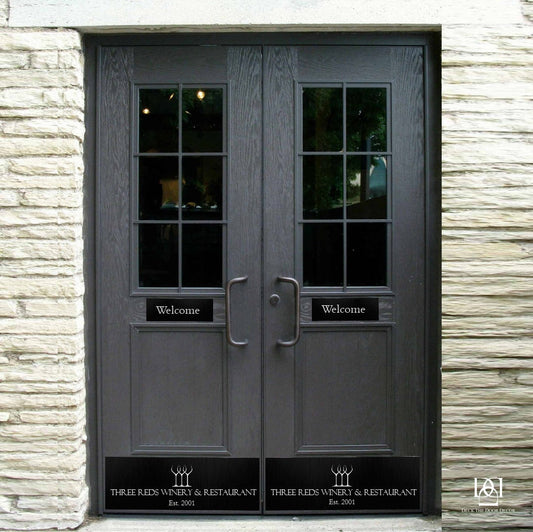 Custom Business Logo Engraved Kick Plate